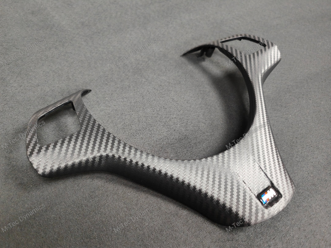 BMW E9X M3 STEERING FASCIA TRIM - BLACK 3D CARBON  (E90, E91, E92, E93)