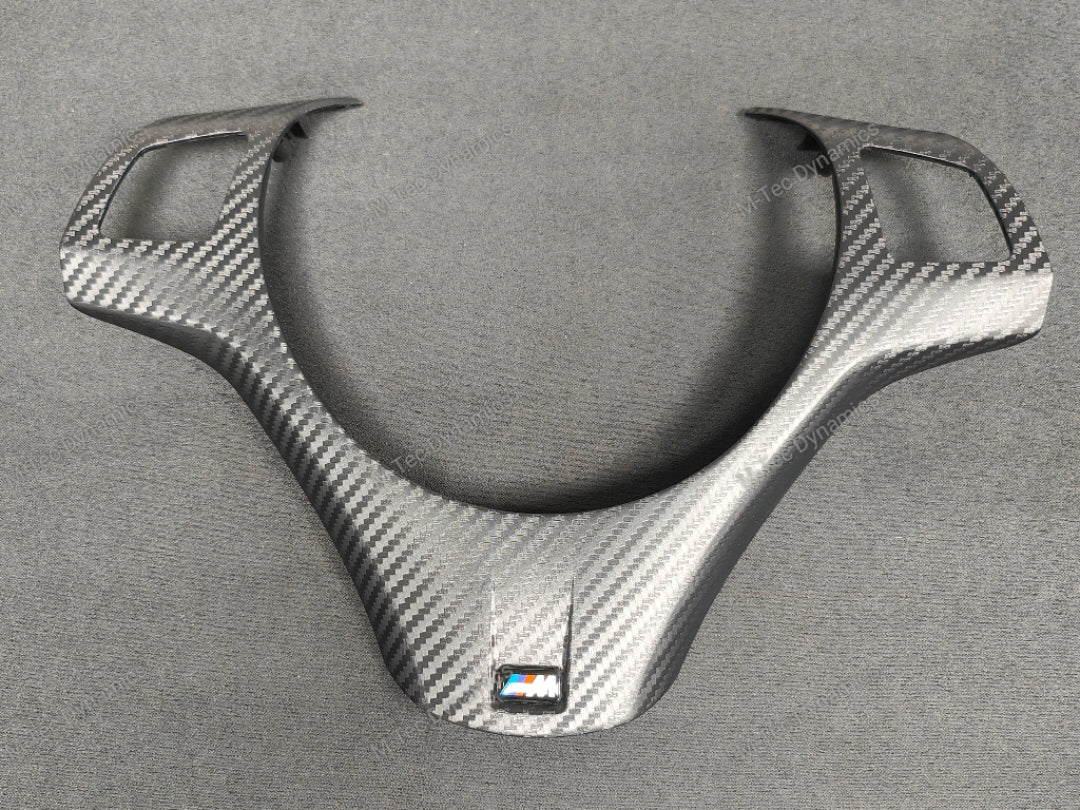 BMW E9X M3 STEERING FASCIA TRIM - BLACK 3D CARBON  (E90, E91, E92, E93)