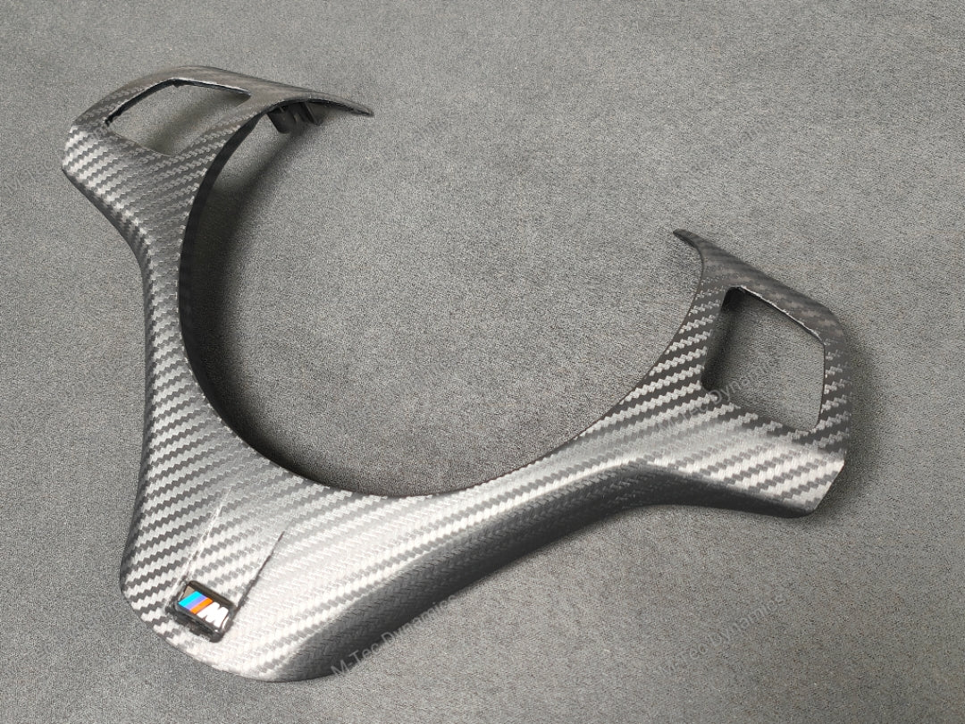 BMW E9X M3 STEERING FASCIA TRIM - BLACK 3D CARBON  (E90, E91, E92, E93)