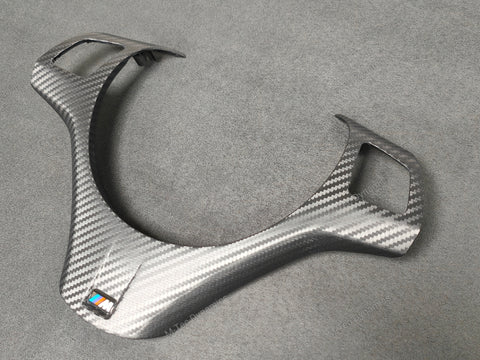 BMW E9X M3 STEERING FASCIA TRIM - BLACK 3D CARBON  (E90, E91, E92, E93)