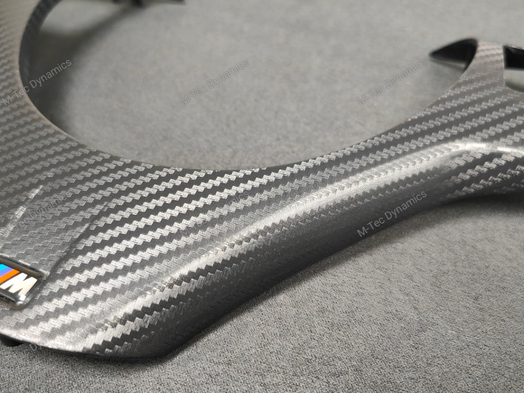 BMW E9X M3 STEERING FASCIA TRIM - BLACK 3D CARBON  (E90, E91, E92, E93)