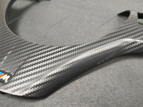 BMW E9X M3 STEERING FASCIA TRIM - BLACK 3D CARBON  (E90, E91, E92, E93)
