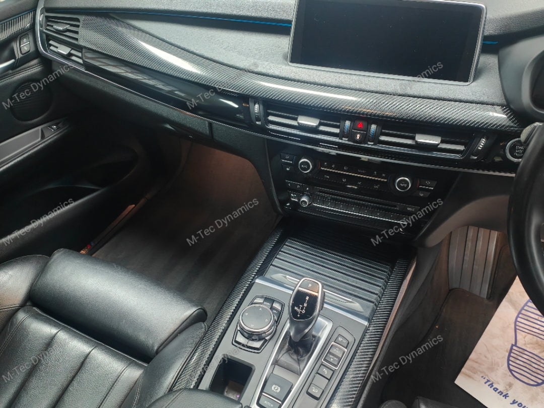 BMW X5 F15 INTERIOR TRIM SET WRAPPING SERVICE - ULTRA HIGH GLOSS CARBON
