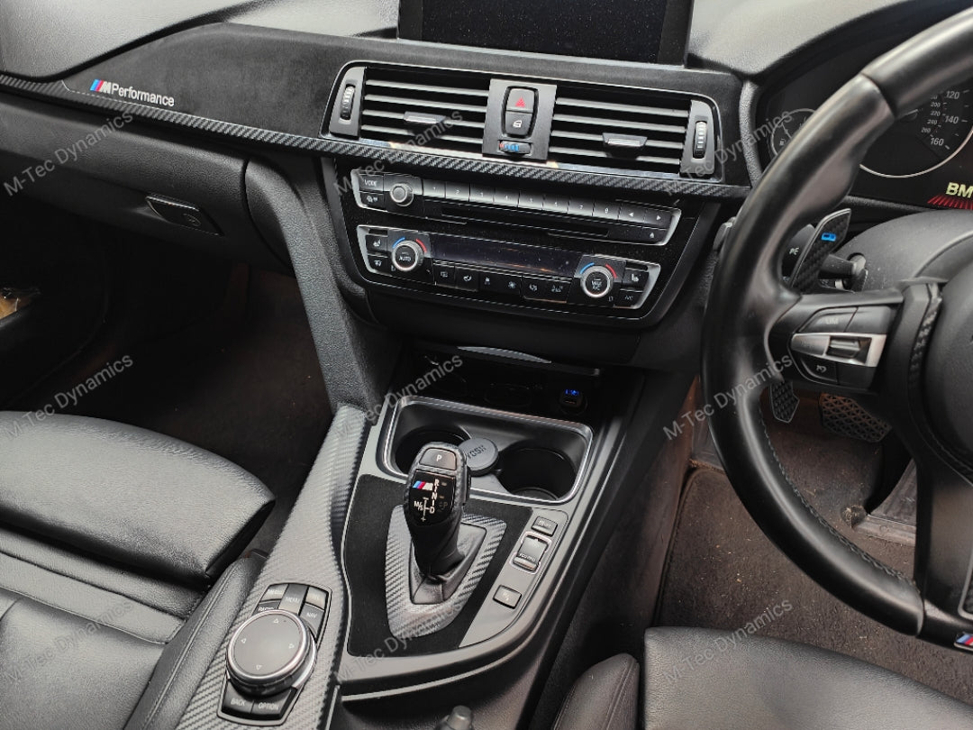 WRAPPING SERVICE - BMW F3X INTERIOR TRIM SET - PERFORMANCE STYLE / 3D MATT CARBON (F30 F31 F32 F33 F36)