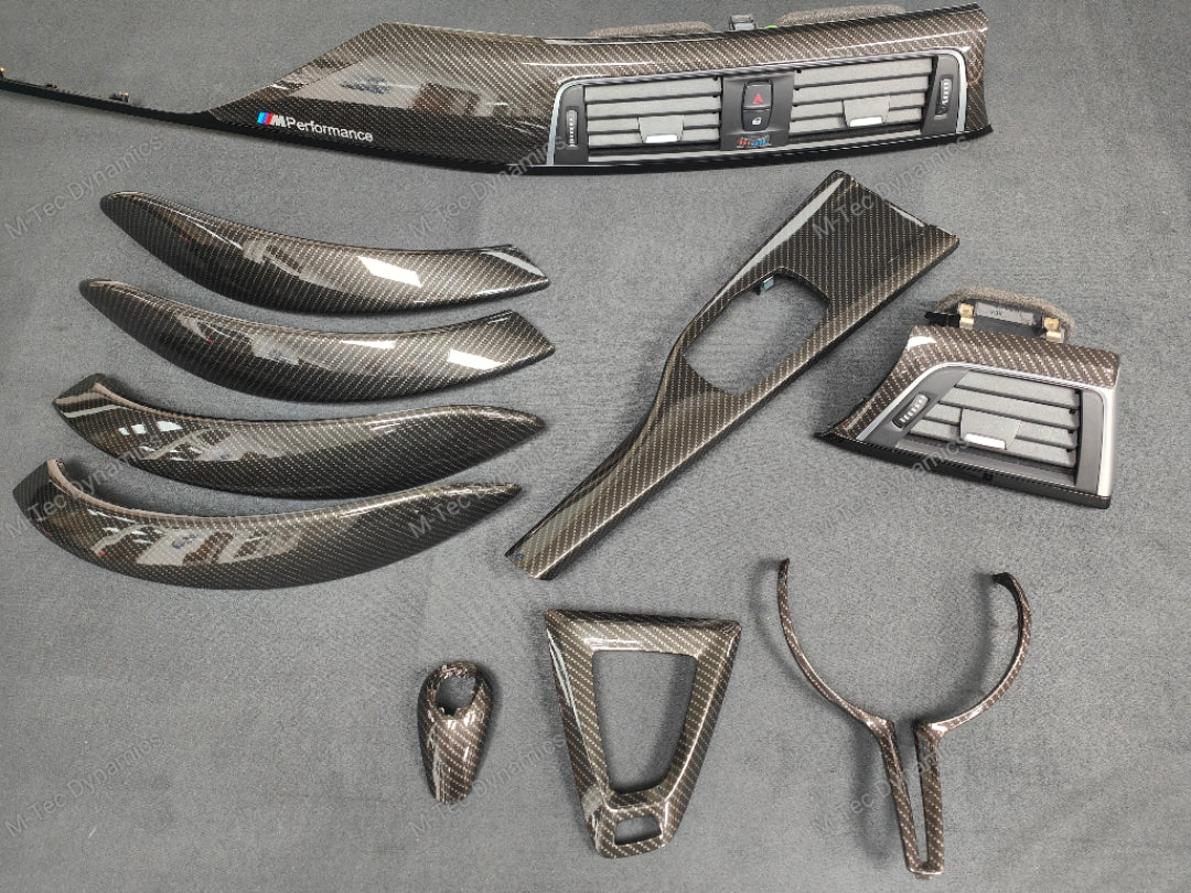 WRAPPING SERVICE - BMW F8X M3 / M4 INTERIOR TRIM SET - HIGH GLOSS CARBON - F80 F82 F83