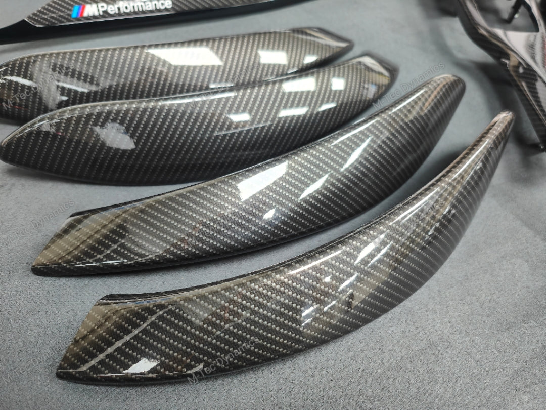 BMW F32 COUPE INTERIOR TRIM SET - HIGH GLOSS CARBON / SILVER ACCENT