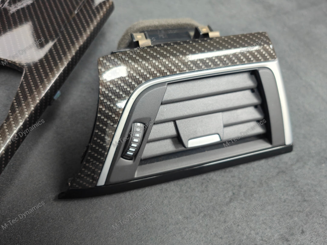 BMW F32 COUPE INTERIOR TRIM SET - HIGH GLOSS CARBON / SILVER ACCENT
