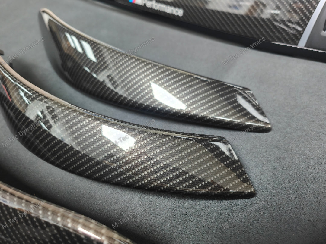 BMW F30 F31 F36 LCI INTERIOR TRIM SET - HIGH GLOSS CARBON / GLOSS BLACK ACCENT