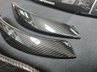 BMW F32 COUPE INTERIOR TRIM SET - HIGH GLOSS CARBON / SILVER ACCENT