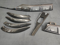BMW F32 COUPE INTERIOR TRIM SET - HIGH GLOSS CARBON / SILVER ACCENT