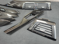 BMW F30 F31 F36 LCI INTERIOR TRIM SET - HIGH GLOSS CARBON / GLOSS BLACK ACCENT