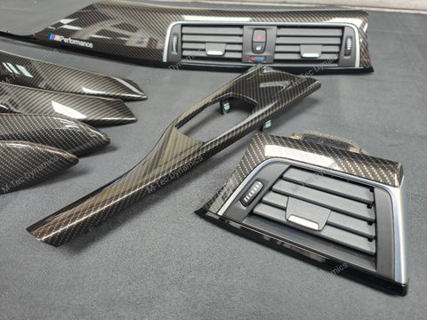 WRAPPING SERVICE - BMW M3 / M4 INTERIOR TRIM SET - HIGH GLOSS CARBON (MTD-HG) - F80 F82