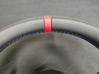 BMW F-SERIES NAPPA LEATHER TRI-STITCH / ALCANTARA / RED RING STEERING WHEEL - BMW 1 2 3 4 5 X SERIES (CUSTOM)