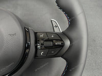 BMW F-SERIES NAPPA LEATHER TRI-STITCH / GLOSS BLACK / M4 FASCIA STEERING WHEEL - BMW 1 2 3 4 5 X SERIES