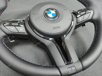 BMW F-SERIES NAPPA LEATHER TRI-STITCH / GLOSS BLACK / M4 FASCIA STEERING WHEEL - BMW 1 2 3 4 5 X SERIES