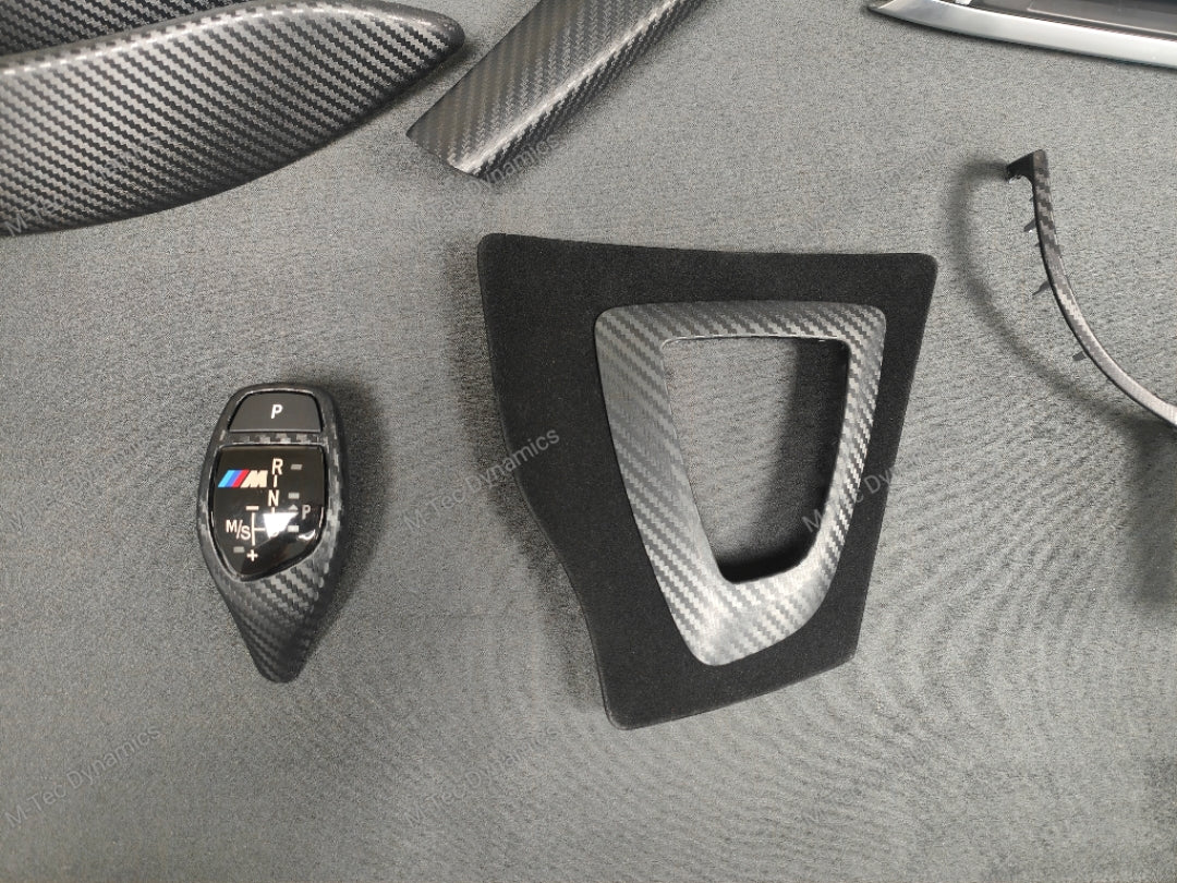 WRAPPING SERVICE - BMW F3X INTERIOR TRIM SET - 3D CARBON / ALCANTARA / SILVER ACCENT - (F30 F31 F32 F33 F36)