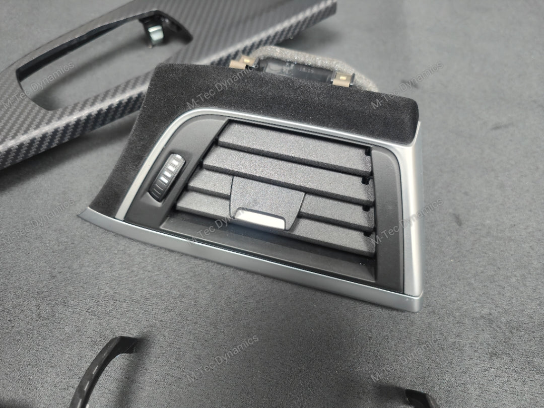 WRAPPING SERVICE - BMW F3X INTERIOR TRIM SET - 3D CARBON / ALCANTARA / SILVER ACCENT - (F30 F31 F32 F33 F36)