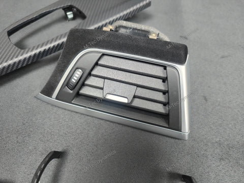 WRAPPING SERVICE - BMW F3X F8X CUSTOM INTERIOR TRIM SET - ALCANTARA / SILVER / 4D CARBON
