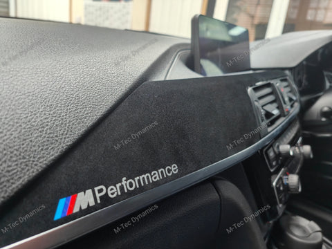WRAPPING SERVICE - BMW F3X F8X CUSTOM INTERIOR TRIM SET - ALCANTARA / SILVER / 4D CARBON