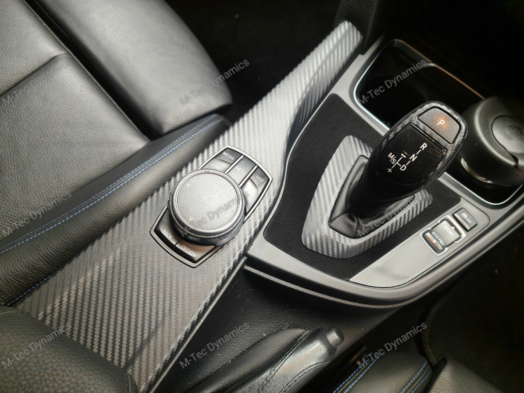 WRAPPING SERVICE - BMW F3X INTERIOR TRIM SET - 3D CARBON / ALCANTARA / SILVER ACCENT - (F30 F31 F32 F33 F36)
