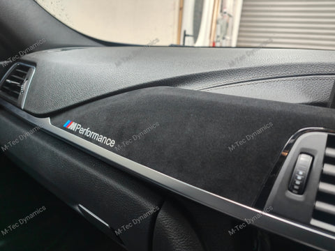 WRAPPING SERVICE - BMW F3X F8X CUSTOM INTERIOR TRIM SET - ALCANTARA / SILVER / 4D CARBON
