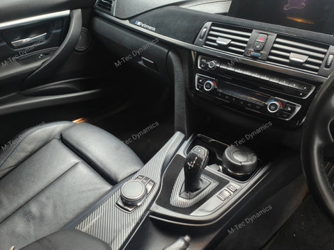 WRAPPING SERVICE - BMW F3X F8X CUSTOM INTERIOR TRIM SET - ALCANTARA / SILVER / 4D CARBON