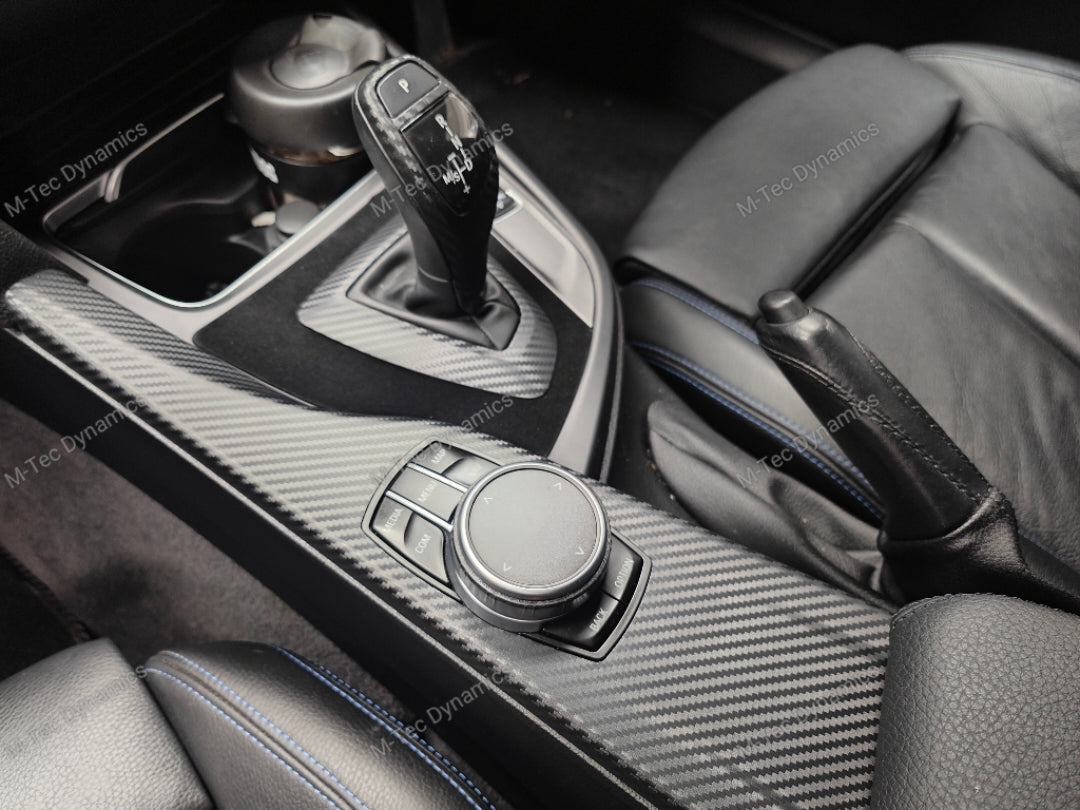 WRAPPING SERVICE - BMW F3X INTERIOR TRIM SET - 3D CARBON / ALCANTARA / SILVER ACCENT - (F30 F31 F32 F33 F36)