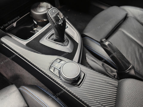 WRAPPING SERVICE - BMW F3X F8X CUSTOM INTERIOR TRIM SET - ALCANTARA / SILVER / 4D CARBON