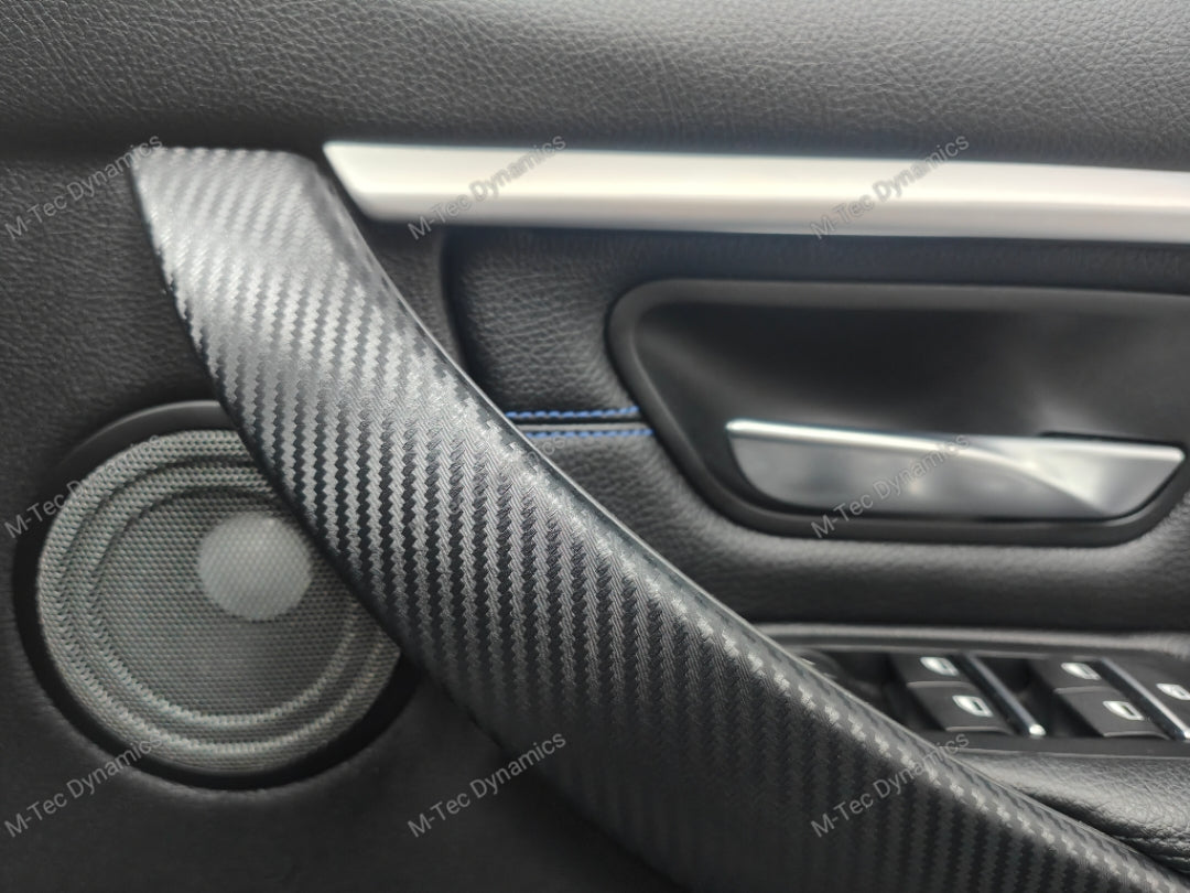 WRAPPING SERVICE - BMW F3X INTERIOR TRIM SET - 3D CARBON / ALCANTARA / SILVER ACCENT - (F30 F31 F32 F33 F36)