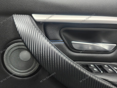WRAPPING SERVICE - BMW F3X F8X CUSTOM INTERIOR TRIM SET - ALCANTARA / SILVER / 4D CARBON