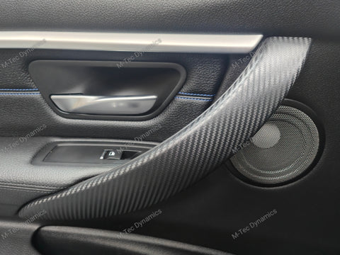 WRAPPING SERVICE - BMW F3X F8X CUSTOM INTERIOR TRIM SET - ALCANTARA / SILVER / 4D CARBON
