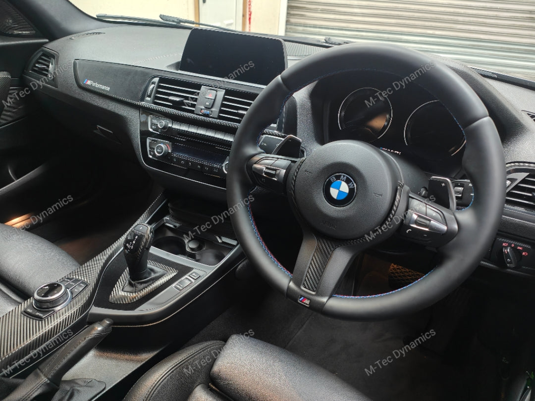 WRAPPING SERVICE - BMW F20 F21 F22 F23 LCI-2 PERFORMANCE STYLE INTERIOR TRIM SET - TEXTURED CARBON