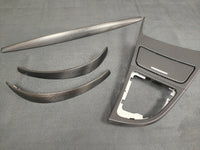 BMW E81 E82 INTERIOR TRIM SET - DEEP TEXTURED GLOSSY BLACK CARBON (MTD-TEX)