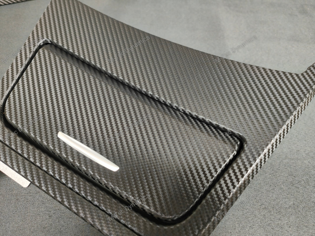 BMW E81 E82 INTERIOR TRIM SET - DEEP TEXTURED GLOSSY BLACK CARBON (MTD-TEX)