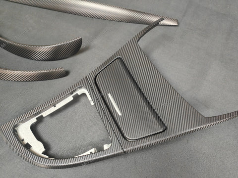 BMW E81 E82 INTERIOR TRIM SET - DEEP TEXTURED GLOSSY BLACK CARBON (MTD-TEX)