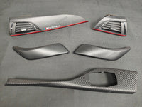 BMW F21 F22 INTERIOR TRIM SET - 3D CARBON / OEM RED ACCENT