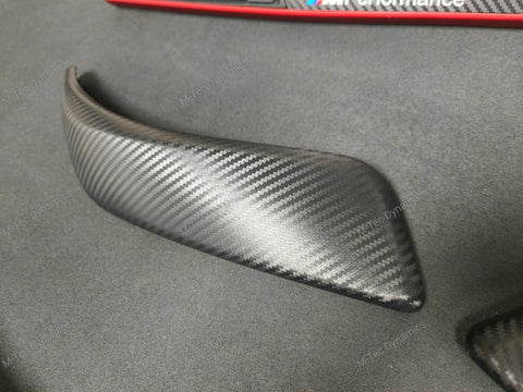 BMW F21 F22 INTERIOR TRIM SET - 3D CARBON / OEM RED ACCENT (#26)