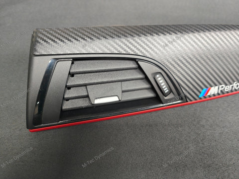 BMW F21 F22 INTERIOR TRIM SET - 3D CARBON / OEM RED ACCENT (#26)
