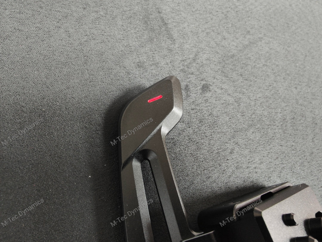 BMW F-SERIES MAGNETIC PADDLE SHIFTERS BILLET ALUMINIUM PDK STYLE - GLOSS BLACK - RED