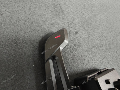 BMW F-SERIES MAGNETIC PADDLE SHIFTERS BILLET ALUMINIUM PDK STYLE - GLOSS BLACK - RED