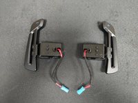 BMW F-SERIES MAGNETIC PADDLE SHIFTERS BILLET ALUMINIUM PDK STYLE - GLOSS BLACK - BLUE