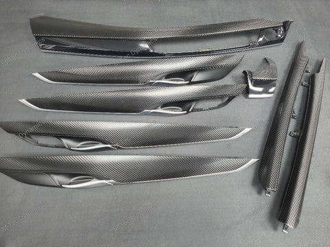 BMW X5 F15 INTERIOR TRIM SET - DEEP TEXTURED GLOSSY BLACK CARBON (MTD-TEX)
