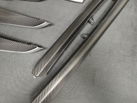 BMW X5 F15 INTERIOR TRIM SET - DEEP TEXTURED GLOSSY BLACK CARBON (MTD-TEX)