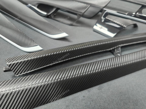 BMW X5 F15 INTERIOR TRIM SET - DEEP TEXTURED GLOSSY BLACK CARBON (MTD-TEX)