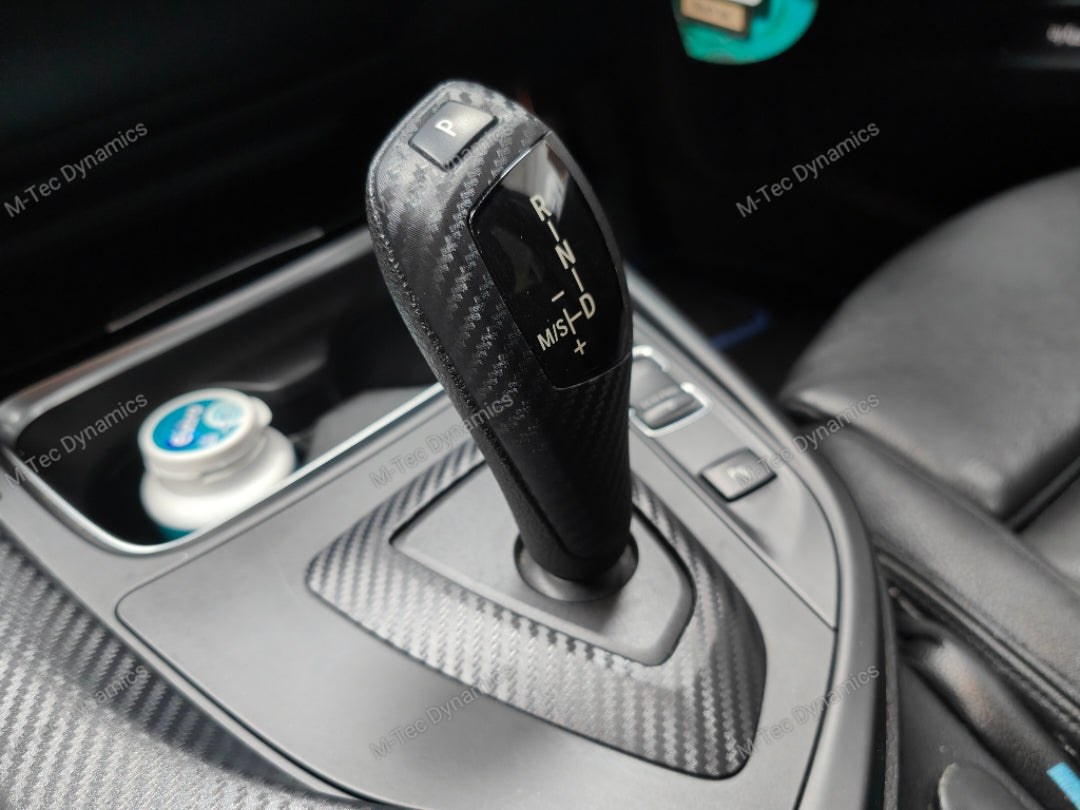 WRAPPING SERVICE - BMW F3X INTERIOR TRIM SET - 3D CARBON / BLUE ACCENT (F30 F31 F32 F33 F36)