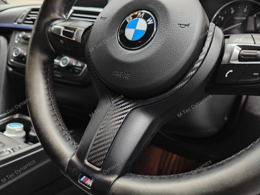 WRAPPING SERVICE - BMW F3X INTERIOR TRIM SET - 3D CARBON / BLUE ACCENT (F30 F31 F32 F33 F36)