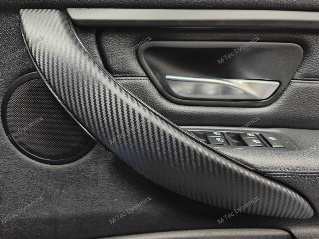 WRAPPING SERVICE - BMW F3X INTERIOR TRIM SET - 3D CARBON / BLUE ACCENT (F30 F31 F32 F33 F36)