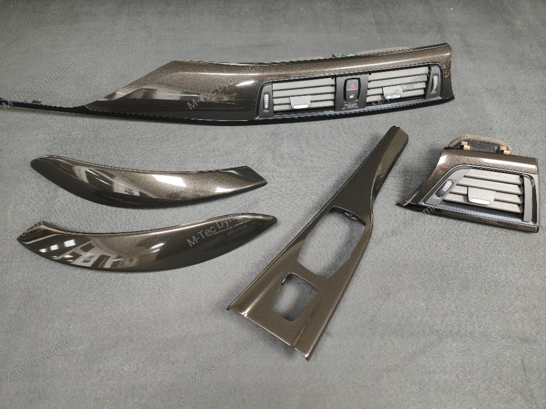 BMW F33 CONVERTIBLE INTERIOR TRIM SET - METALLIC BLACK / BLACK ACCENT