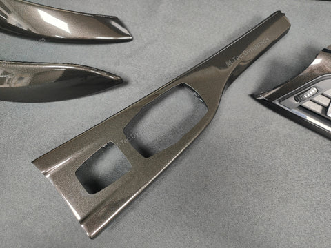 BMW F33 CONVERTIBLE INTERIOR TRIM SET - METALLIC BLACK / BLACK ACCENT