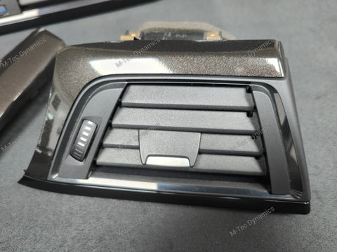 BMW F33 CONVERTIBLE INTERIOR TRIM SET - METALLIC BLACK / BLACK ACCENT